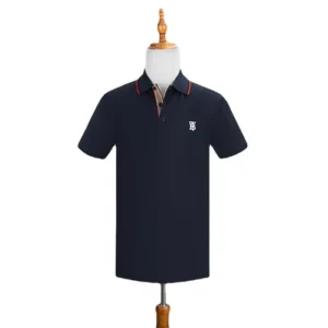 Áo Polo Burberry Walton With TB Monogram 8017007 Màu Xanh Navy