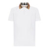 Áo Polo Nam Burberry With Check Collar Shirt Màu Trắng