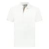 Áo Polo Nam Burberry Hartford Check Placket Polo White Màu Trắng
