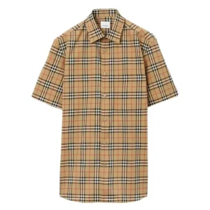 Áo Sơ Mi Nam Burberry Beige With Vintage Check Printed 80795891 Phối Màu